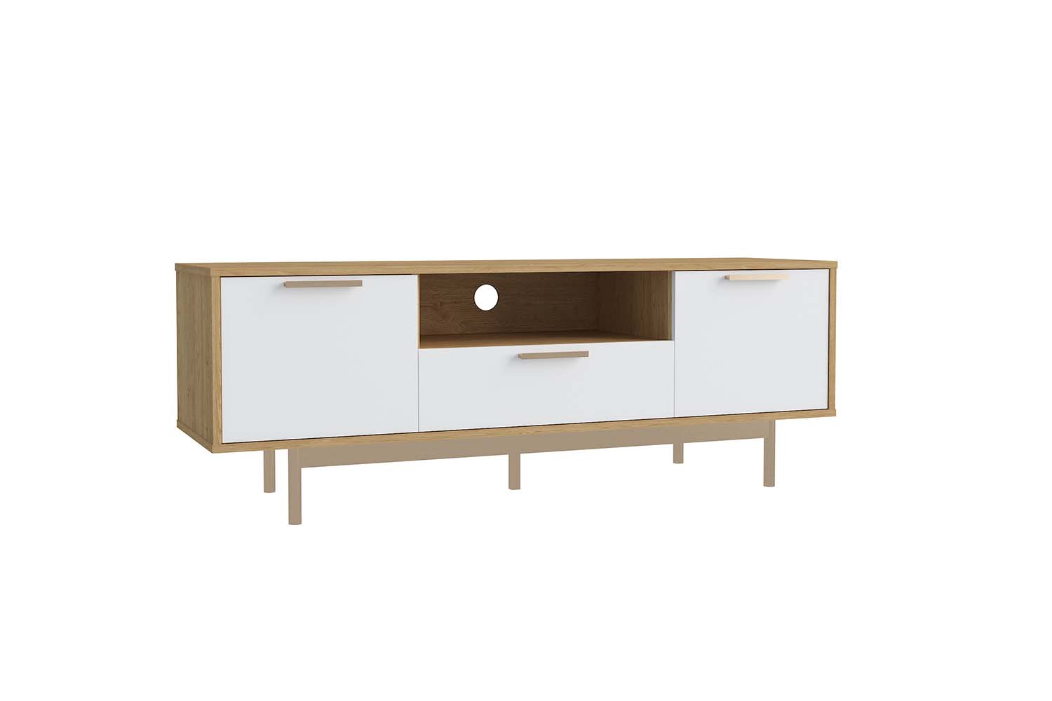 concept-usine-fyn-meuble-tv-blanc-140-cm-niche image 2