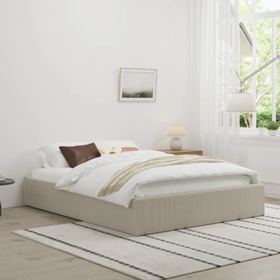 concept-usine-austin-lit-coffre-160x200-velours-beige image 1