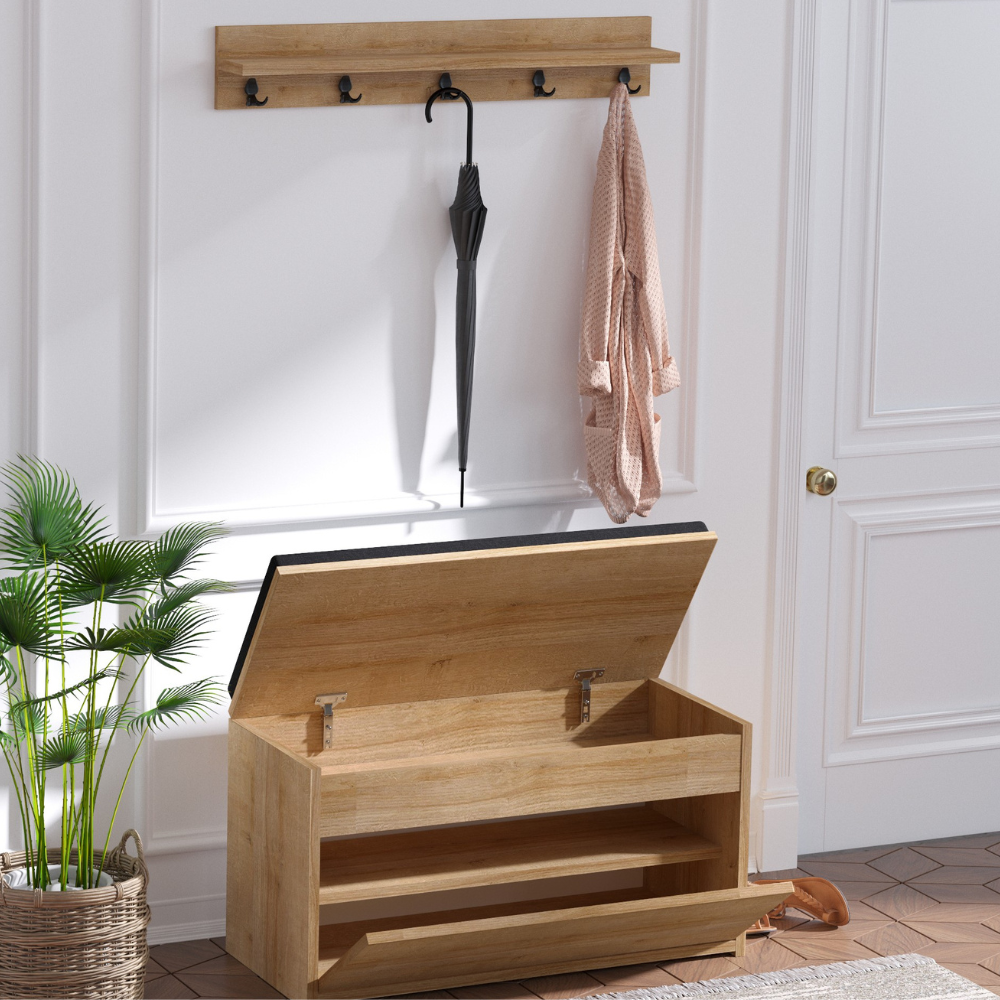concept-usine-larvik-meuble-d-entr-e-bois-avec-porte-manteau-design image 2