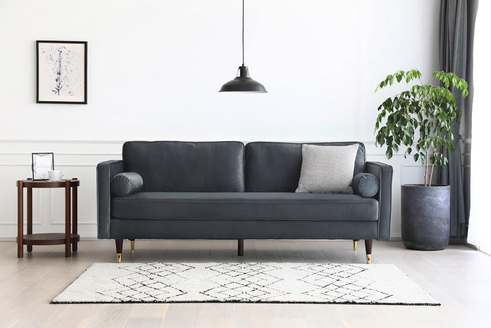 concept-usine-nahla-canap-3-places-gris-fonc-velours image 1