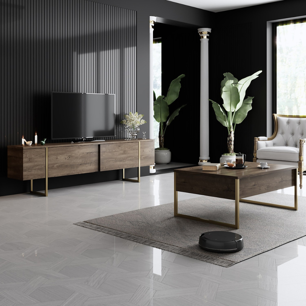 concept-usine-bearn-meuble-tv-180cm-bois-portes-rangement-design image 5