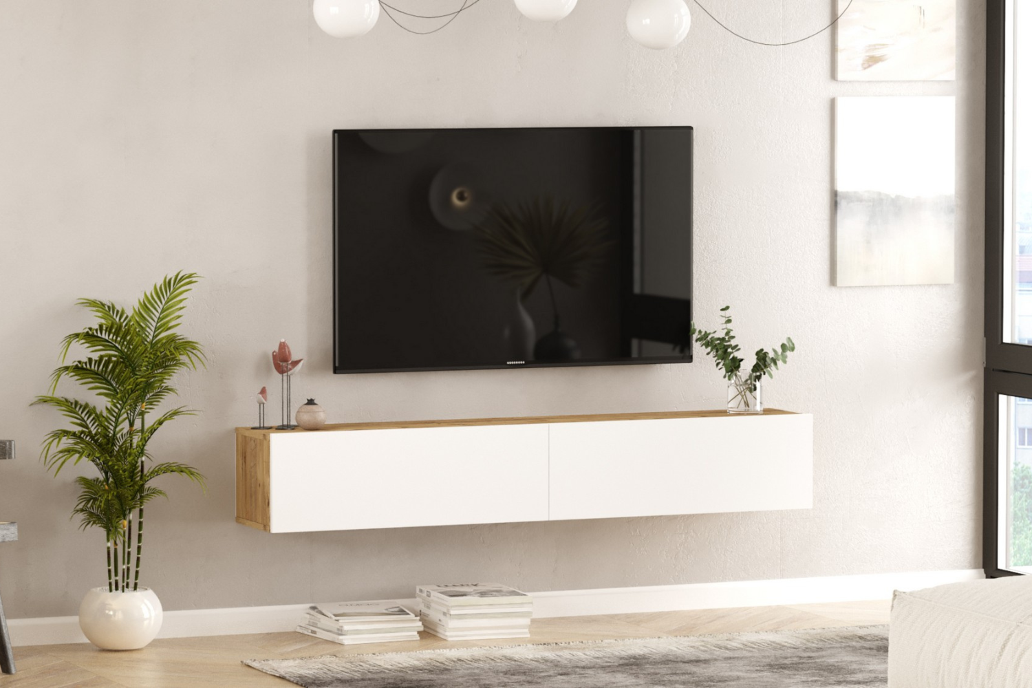 concept-usine-hyl-meuble-tv-mural-180-cm-bois-et-gris image 5