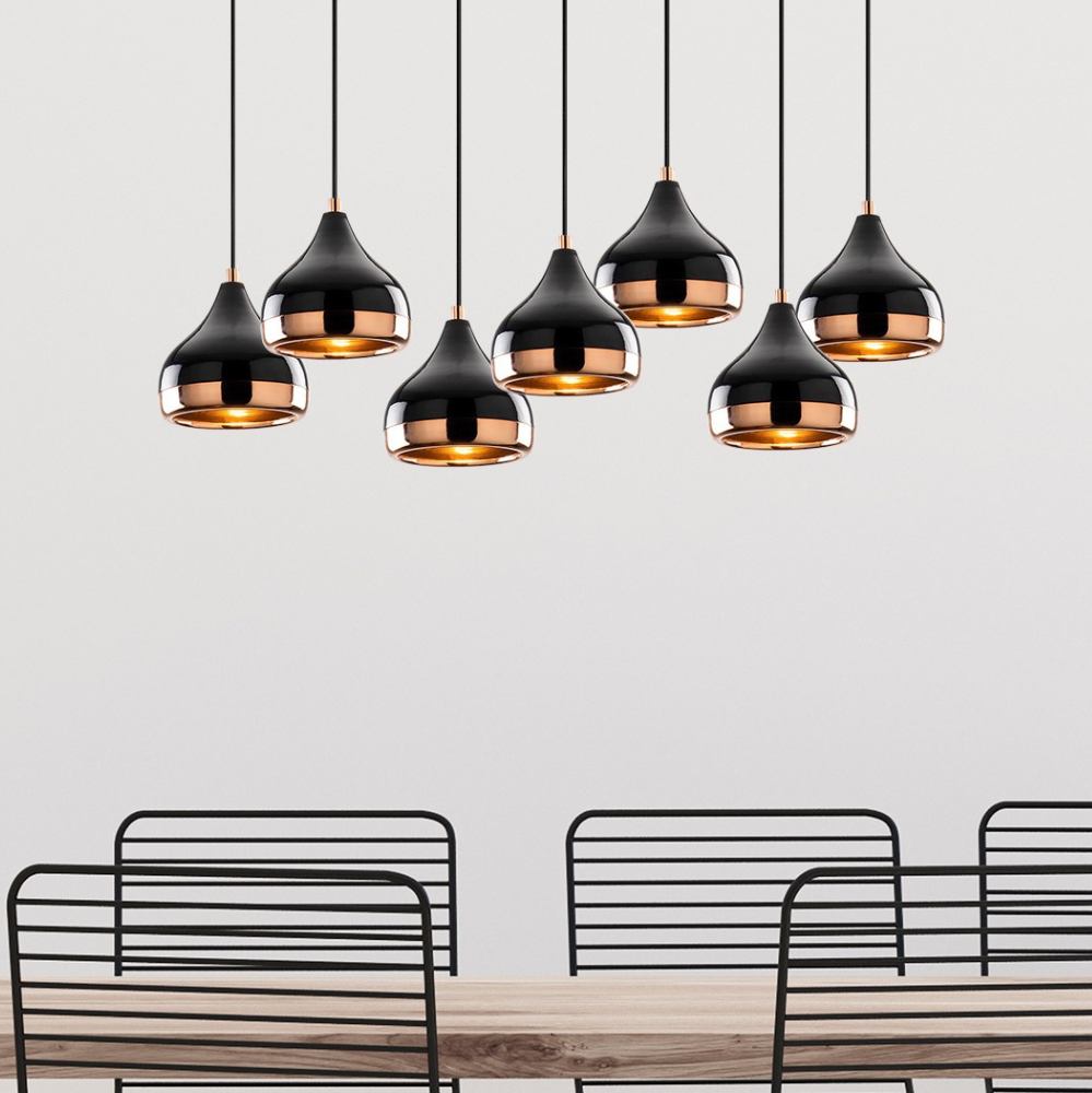 concept-usine-maya-suspension-7-lampes-noir-cuivre image 1