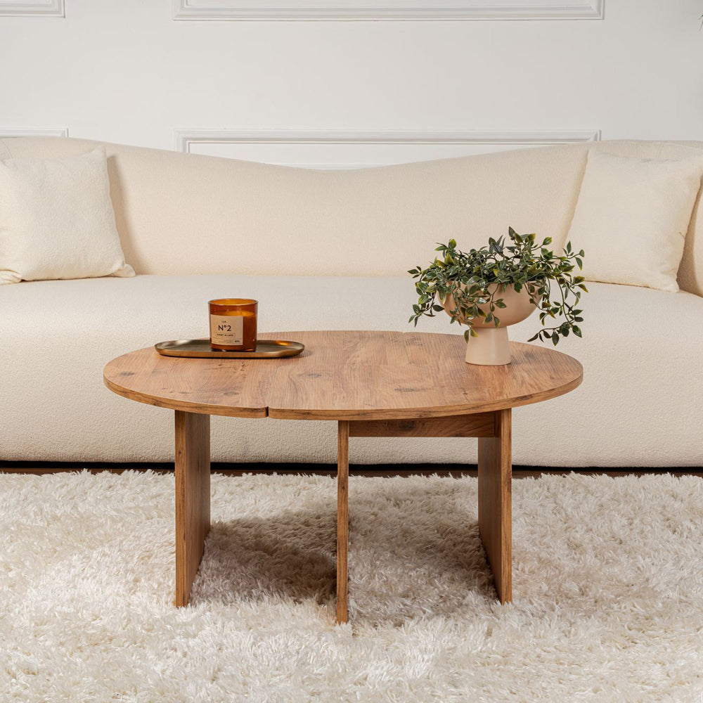concept-usine-azus-table-basse-ronde-bois-90-cm-duo image 2