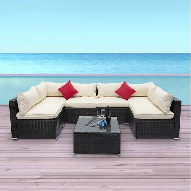 concept-usine-bastia-salon-jardin-6-places-marron-beige image 1