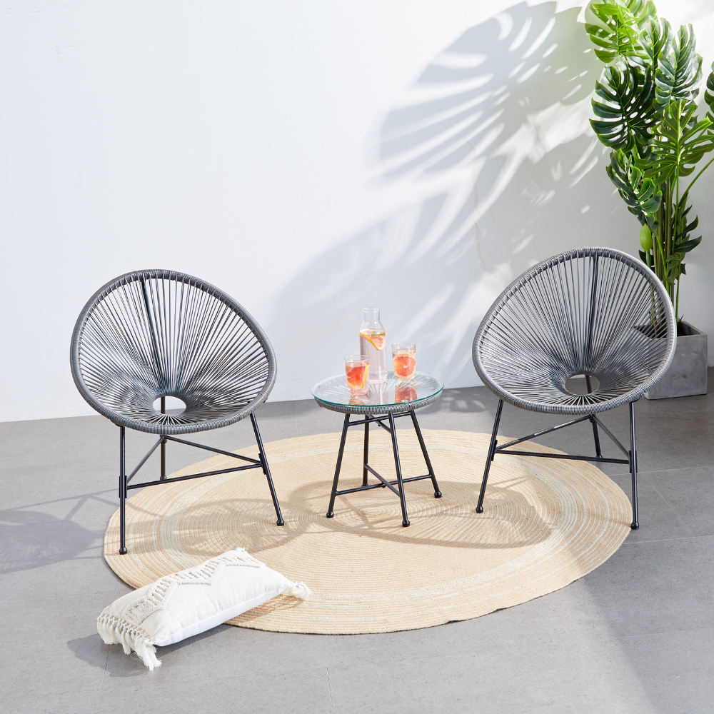 concept-usine-acapulco-salon-de-jardin-2-places-gris-fonc image 1