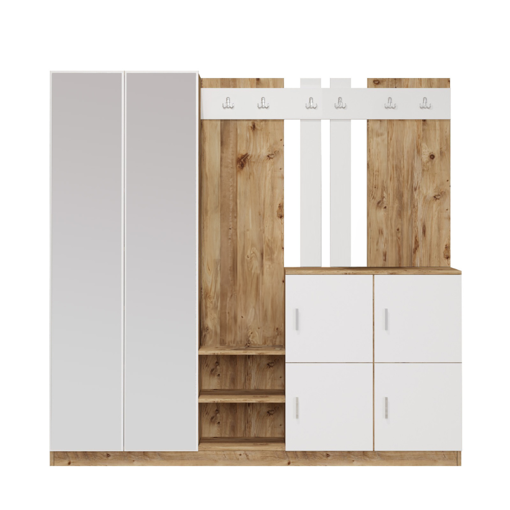 concept-usine-anka-meuble-d-entr-e-avec-miroir-bois-et-blanc image 4
