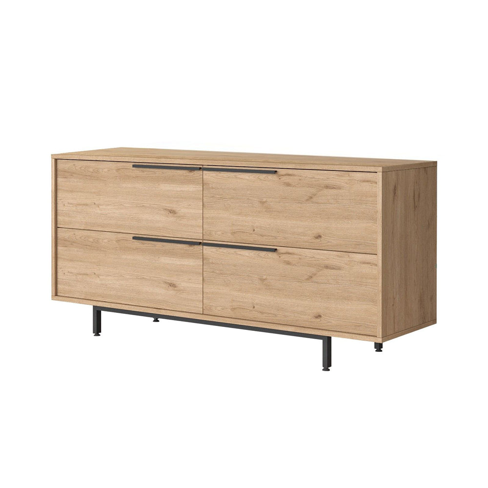 concept-usine-abey-buffet-160-cm-noyer-noir-4-portes image 4