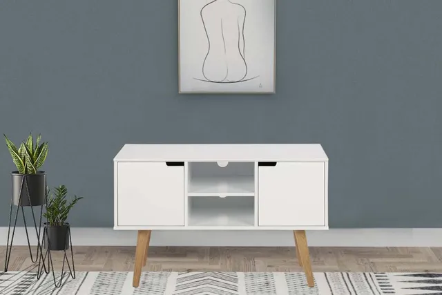 concept-usine-lokka-meuble-tv-blanc-100-cm-avec-rangement image 1