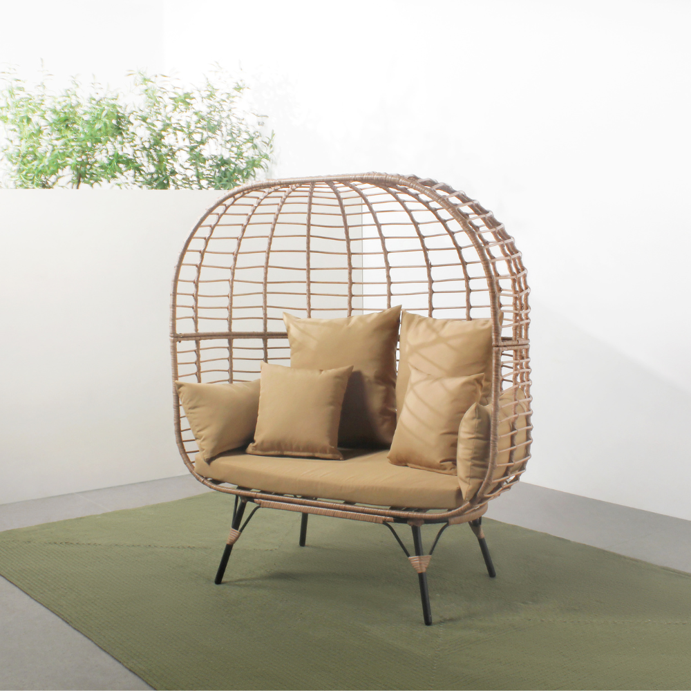 concept-usine-jane-xl-fauteuil-oeuf-jardin-beige-2-places image 2