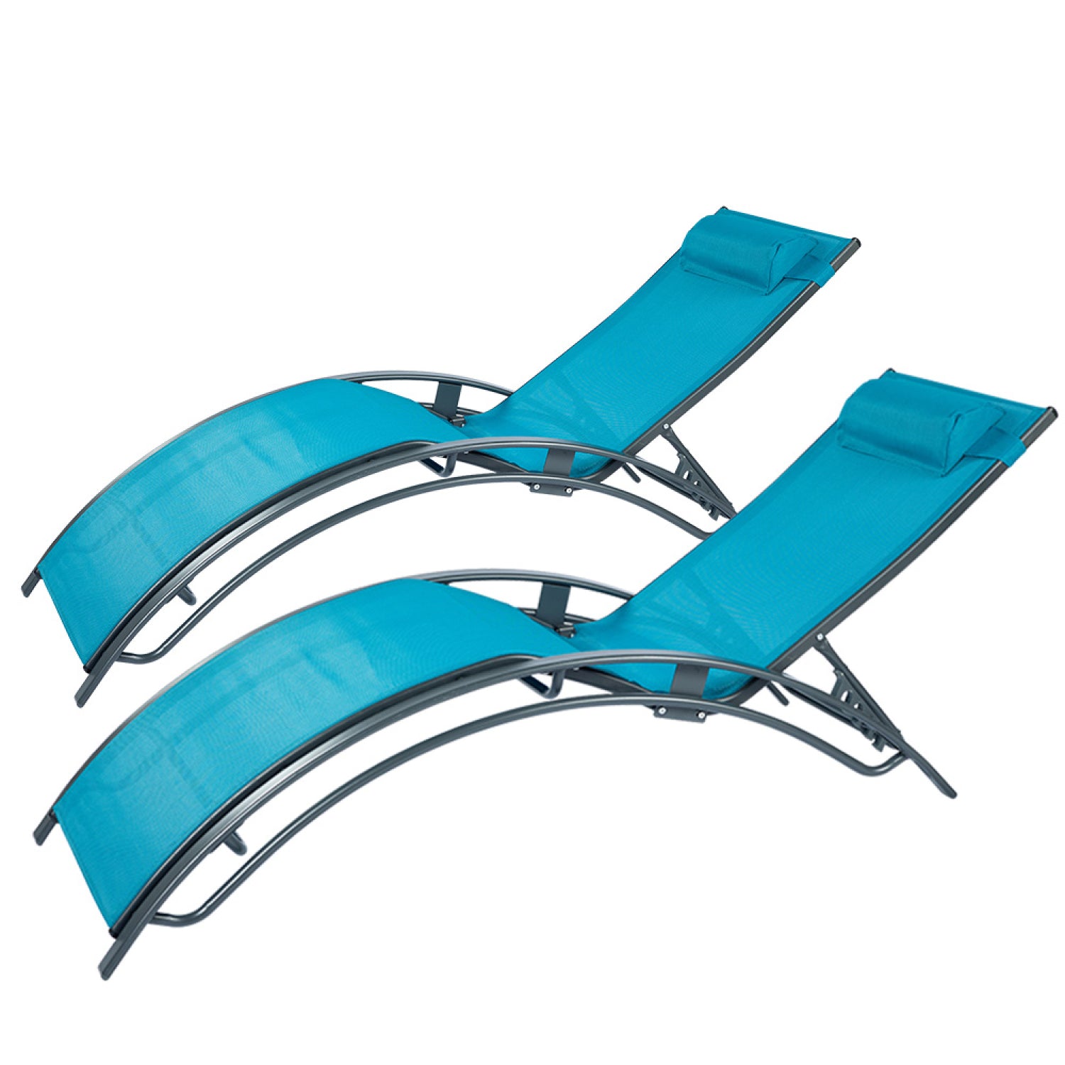 concept-usine-cali-lot-2-transats-acier-kaki-gris-inclinables image 3