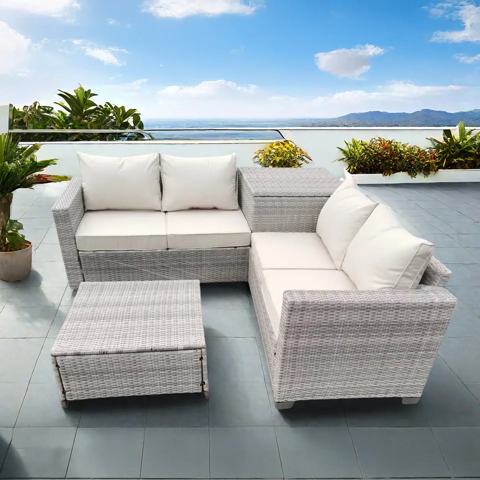 concept-usine-abacos-salon-de-jardin-4-places-avec-coffre-beige image 1