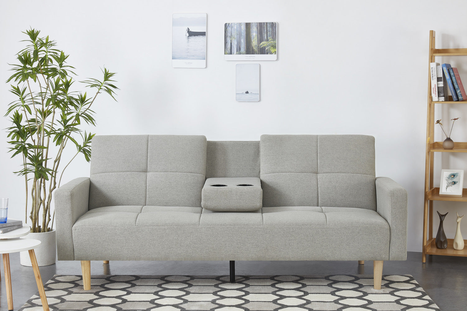 concept-usine-oslo-canap-convertible-3-places-gris-clair image 1