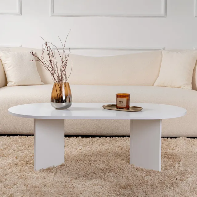 concept-usine-azos-table-basse-ovale-blanche-120-cm-bois image 1