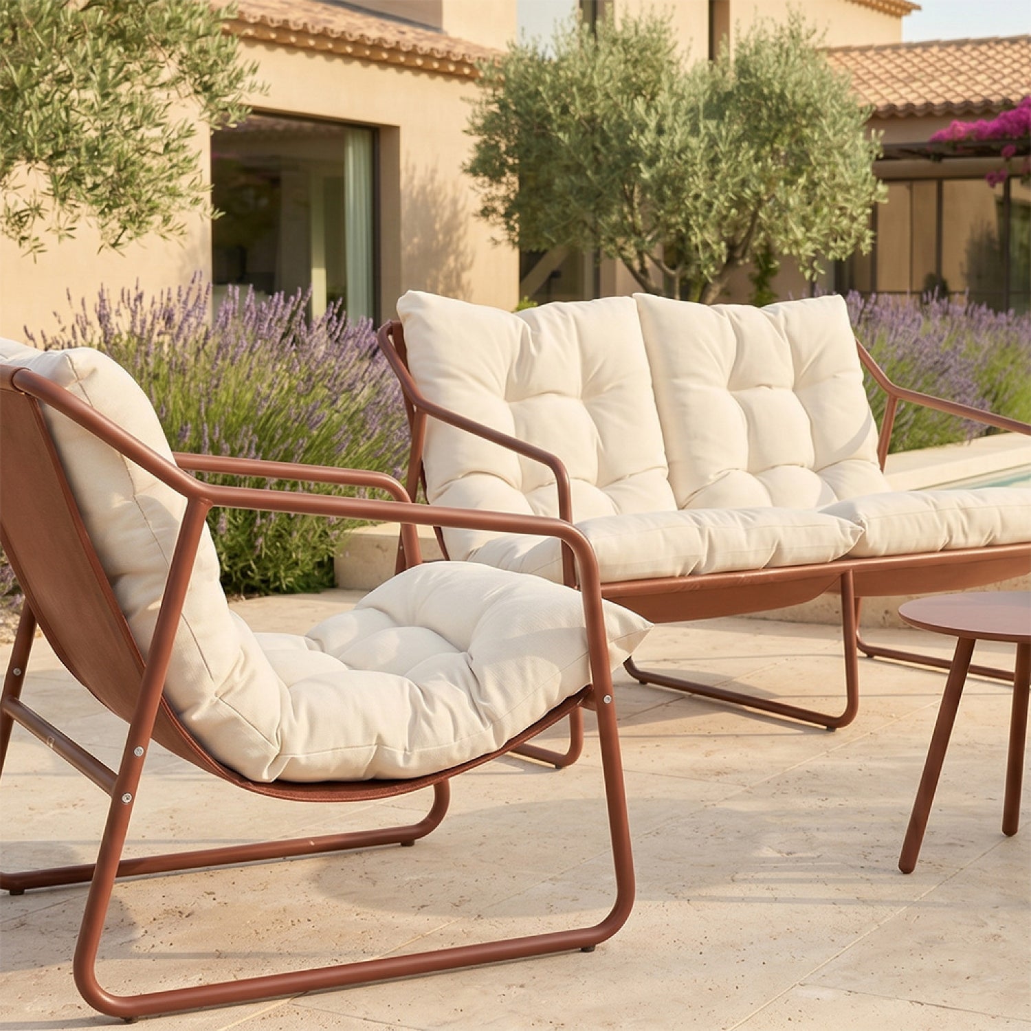 concept-usine-atrani-4-salon-jardin-acier-terracotta-4-places image 3