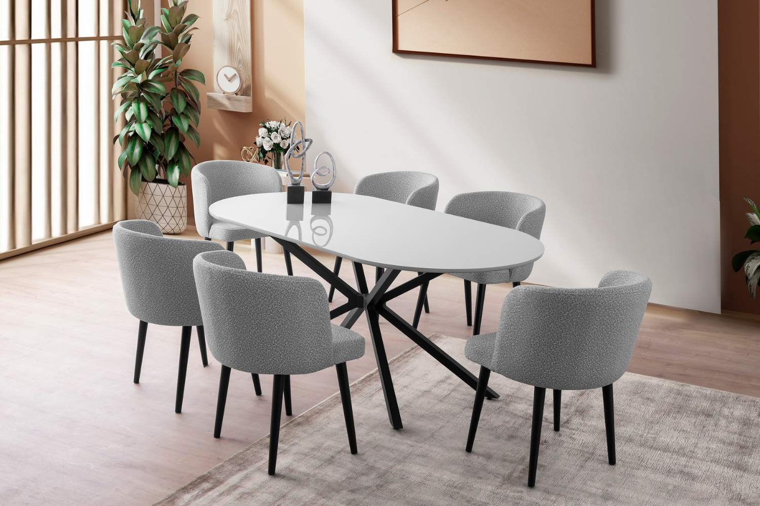 concept-usine-karvia-table-salle-manger-6-places-grise image 3