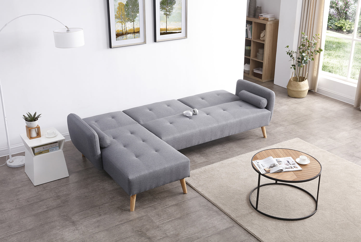concept-usine-leska-canap-d-angle-convertible-tissu-gris-3-places image 3