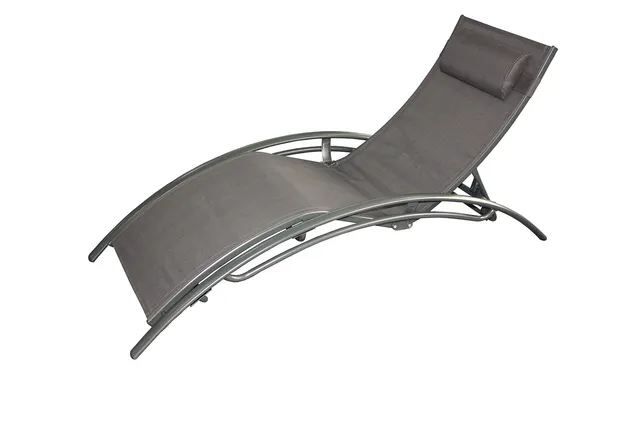 concept-usine-limea-transat-gris-inclinable-toile-1-place image 1
