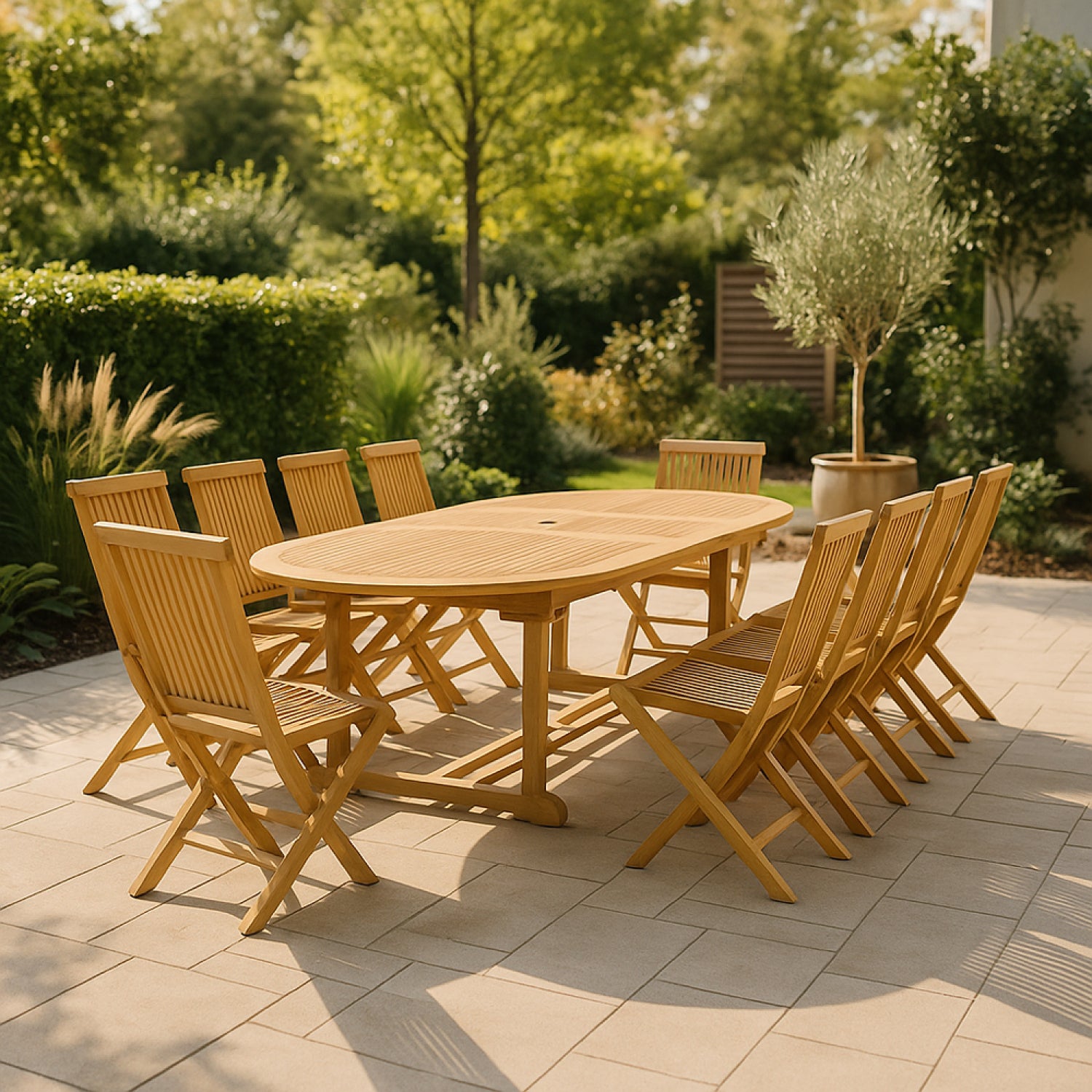 concept-usine-kajang-10-ovale-salon-de-jardin-teck-10-personnes image 2