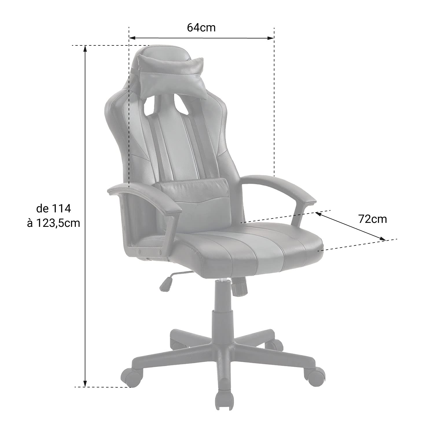 happy-garden-lampedusa-crash-fauteuil-gamer-noir-et-gris image 2