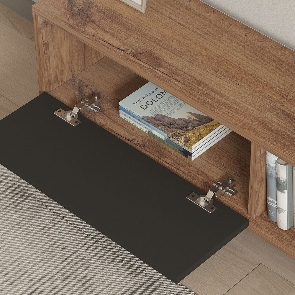 concept-usine-ova-meuble-tv-bois-gris-120-cm-rangement image 2
