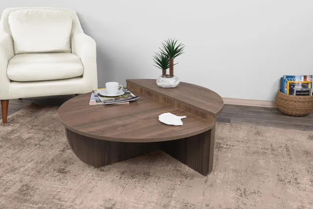 concept-usine-mila-table-basse-ronde-bois-modulable image 1