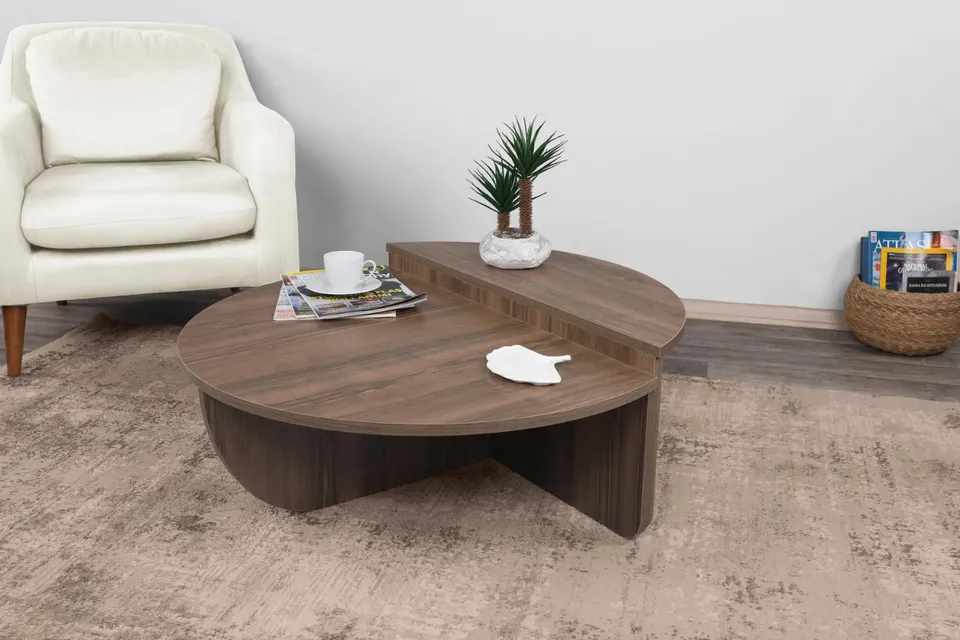 concept-usine-mila-table-basse-ronde-bois-modulable image 1