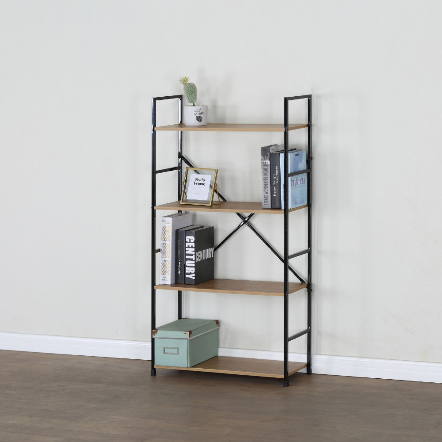 concept-usine-tyda-meuble-rangement-salon-ch-ne-4-tag-res image 2