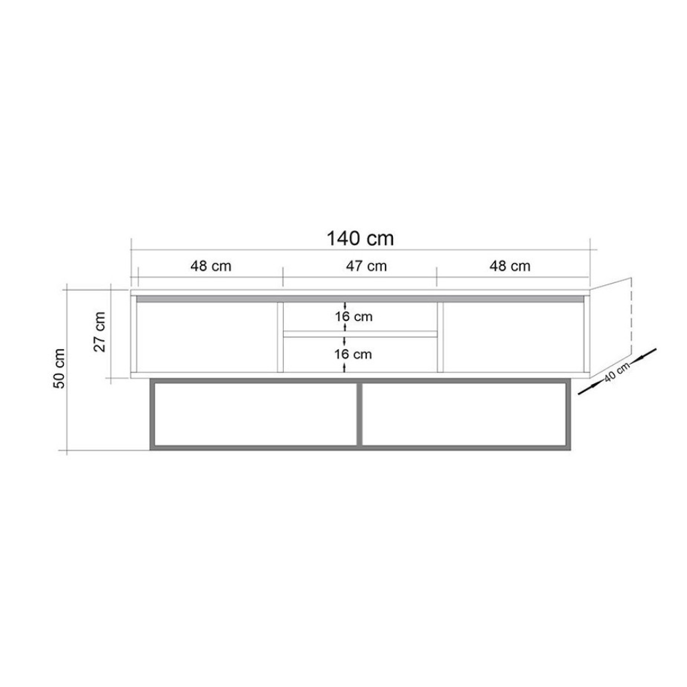 concept-usine-haye-meuble-tv-bois-140-cm-tiroirs image 5