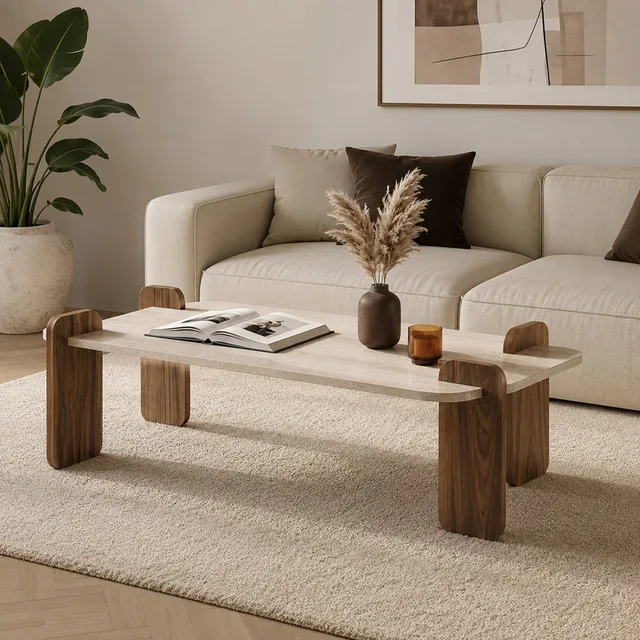 concept-usine-sita-table-basse-travertin-beige-120-cm image 1