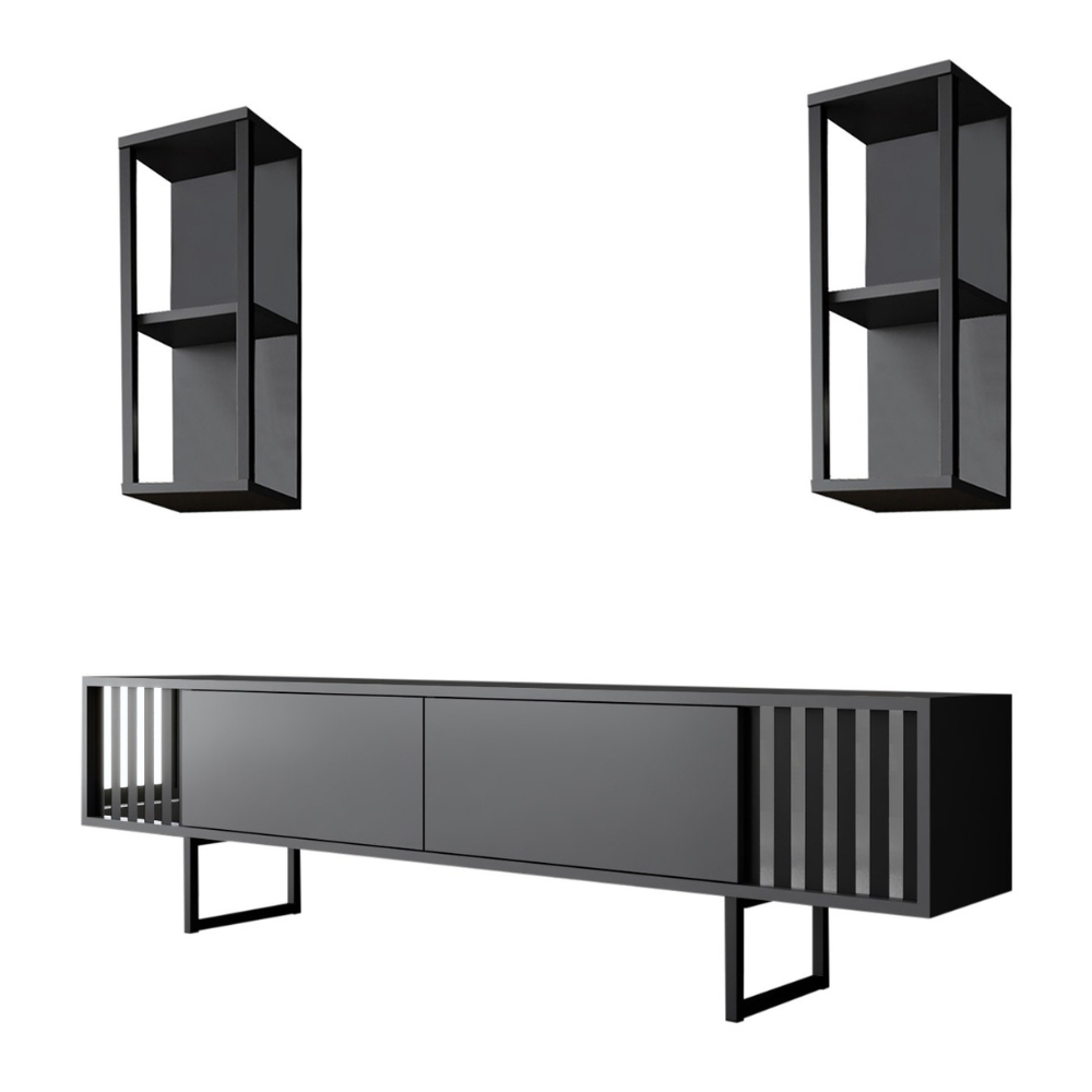 concept-usine-bodo-meuble-tv-noir-180-cm-cases image 4